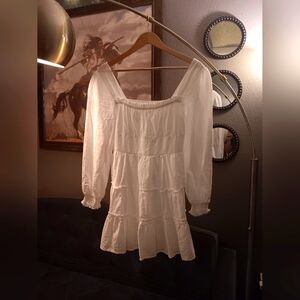 Altar'd State | White Ruched Sleeve Mini | NWOT | Size M